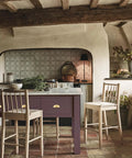 Rustic kitchen with 2-Pack Solid Brass Cup Cabinet Pulls in Brushed Brass Finish on island drawers