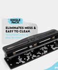 Heavy Duty Three Hole Punch For Binders Adjustable 10 Sheet Paper Punch Metal Three Ring Punch With Built In Waste Chip Tray Desktop 3 Hole Puncher With Rubber Base Black