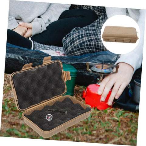 Three Piece Shockproof Storage Box Set For Camping And Outdoor Activities Grab And Go Wear Resistant Multi Function Case Portable Emergency Gear Organizer For Hiking Survival Trips And Wilderness Prep next to camp stove