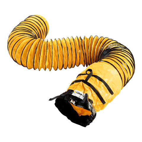 25 Ft PVC Flexible Duct For Exhaust Fans 12 Inch Diameter Heavy Duty Vent Hose With Steel Spring Wire Non Collapsible