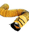 25 Ft PVC Flexible Ducting For Exhaust Fans 8 Inch Ultra Flexible Flame Retardant Vent Hose With Carbon Wire Spring Smooth Inner Wall