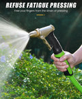 Heavy Duty Metal Garden Hose Nozzle With High Pressure And Adjustable Spray Patterns in use watering plants.