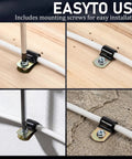 50 Piece Half Inch Stainless Steel Cable Clamps With Rubber Coated Insulated Brake Line Clips And Self Tapping Screws in use