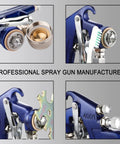 Smooth Operator Hvlp Spray Gun Featuring Siphon Feed Pour Handle with 1.8mm nozzle and brass cap details for optimum performance.