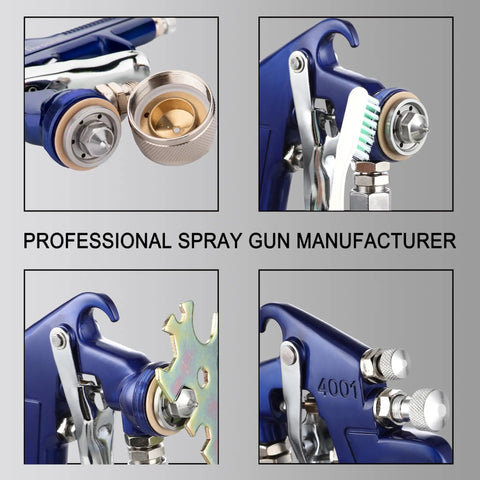 Smooth Operator Hvlp Spray Gun Featuring Siphon Feed Pour Handle with 1.8mm nozzle and brass cap details for optimum performance.