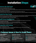 Installation steps for power steering pump replacement and common issues avoidance guide