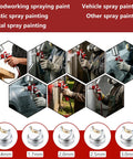 Garage Ready Hvlp Paint Sprayer Gun Kit With Five Precision Nozzles and Heavy Duty 1000Cc Cup in use across various painting applications.