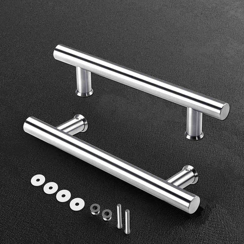 12 Inch Stainless Steel Double Sided Push Pull Door Handle H Shape Brushed Finish Anti Rust Durable For Glass And Wood Doors