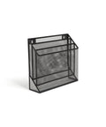 Wire Mesh File Organizer Three Compartment Matte Black Vertical Desk Sorter For Papers Folders And Mail On Point Sturdy