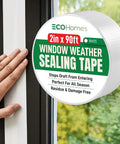 Heavy Duty Window Weather Sealing Tape Kicks Those Nasty Drafts Straight Out Of Your Home Seals Window Air Conditioner Gaps Tight. 2in x 90ft roll for easy peel and stick application.