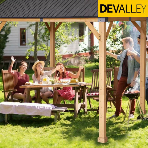 15 Degree Angled Pergola Roof Bracket Kit With Heavy Duty Galvanized 3 Way Slanted Post Connector And Wall Mount Base For 3.5 By 3.5 Inch Wood Beams DIY Pavilion Porch Deck Brackets Four Pack