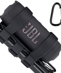 Portable Bluetooth Speaker Mount For Most Wireless Speakers on bike rail with adjustable strap holder and JBL speaker