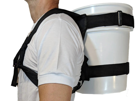 Heavy Duty Five Gallon Bucket Backpack For Fishing And Apple Picking Multipurpose Hauler with padded back support and straps