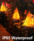 Solar Outdoor Torch Lights With Flickering Flame For Backyard And Garden Decor Waterproof LED Pathway Lanterns Eight Pack