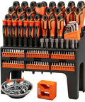 All In One 124-Piece Magnetic Screwdriver Set With Plastic Racking, Precision Drivers, Allen Keys, Nut Drivers visible