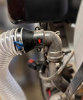 Upgrade Your Shop Vibe With This Ultimate 2.25 Inch Vacuum Hose Adapter For Bosch Click And Clean Dust Collection System featuring a blue locking ring.