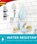Clear Frosted Bath Razor Holder With Water Resistant Strip For Damage Free Organization In Shower Or Sink, 1 Holder shown in shower