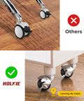 Comparison of chair legs with 2 Inch Ball Caster Wheels Set Of 4 For Furniture Legs With Locking Stem Swivel Castors Grip Neck Chrome Finish