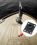 Two-pack boat hatch pull flush lift handles in marine-grade 316 stainless steel with mounting screws for deck hatches