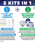 Complete Drinking Water Test Kit For Tap Water And Well Water With DIY Screening For 14 Parameters And Optional Lab Analysis