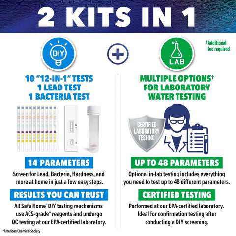Complete Drinking Water Test Kit For Tap Water And Well Water With DIY Screening For 14 Parameters And Optional Lab Analysis