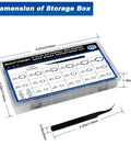 External Retaining Ring Kit Set All In One 1095 Piece Circlip Snap Ring Assortment with tweezers in storage box