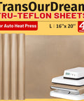 4 Pack PTFE Teflon Sheets 16x20 For Auto Heat Press with heat transfer machine