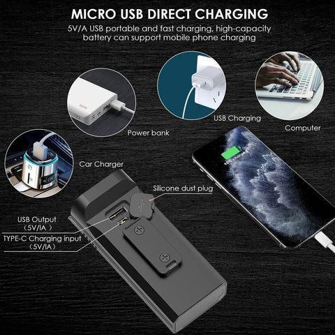 Micro USB charging options for Ridiculously Bright 10000 Lumen Bike Light With 8 LEDs Five Modes USB Rechargeable Headlight