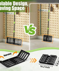 Foldable design comparison of Lawn Leveling Rake 30x10 Built Tough With Anti Flip Design, showing storage and dimensions 16.2 x 9.8 inch.