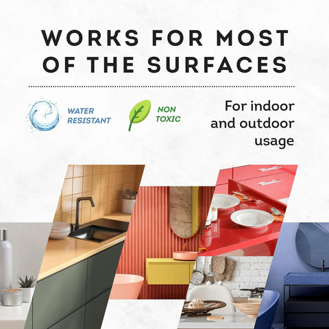 Image showing various surfaces repaired by All-In-One Surface Repair Kit For Chips And Scratches Fix It Fast At Home On Tiles Countertops.