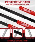 CENFORGE 3pc thread restorer file set with red safety caps; metal files for external bolts, screws, pipes.