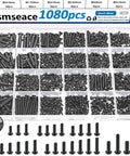 1080 Piece Tiny Micro Repair Screw Kit With 28 Sizes M1.4 To M5 Nuts And Bolts Stainless Steel 304 Assortment