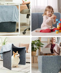 Foldable Leg Warmer With Soft Blanket Under Desk Heater 235W Personal Space Heater For Home Office Quiet Operation in use by pets and children