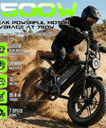 Rider conquering terrain with Unstoppable 1500W Peak Electric Mountain Bike For Adults With Fat 20X4 Tires in action