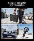 3.5 Inch Dual Lens Thermal Imaging Camera With 512 X 384 TISR Resolution in use with carrying case and outdoor inspection