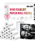 Kids Instant Camera Paper Roll Refills 10 Rolls Premium Thermal Paper For 550 Photos Compatible With Most Kids Cameras Easy Install Clear Prints, 2.2x1 in