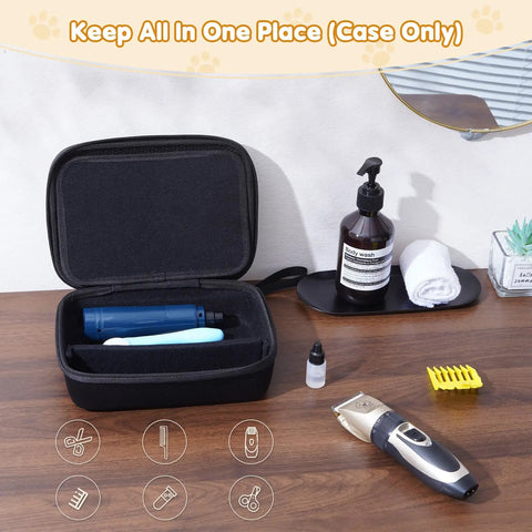 Hard Pet Grooming Tool Case Travel Organizer For Dog And Cat Kits Fits Wahl Clippers Shaver Nail Trimmer Scissors Cords And Accessories