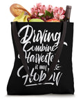 Funny Combine Harvester Driving Harvesting Machine Tote Bag For Farmers And Farm Hands Gift Idea 16 By 16 Inches Durable Canvas
