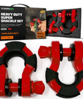 Heavy Duty Super D Ring Shackles 2 Pack With 70,548 Lb Break Strength, Three Quarter Inch Clevis Shackle And Seven Eighths Inch Pin