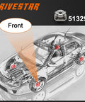 Diagram showing Front Wheel Hub And Bearing Assembly With ABS Encoder For Nissan Sentra 2007 2008 2009 2010 2011 2012