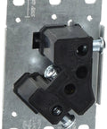 NEMA TT-30R 30 Amp 125V Flush Mount Receptacle, Heavy Duty, Grounding Side Wired, Steel Strap, Black, Industrial Grade