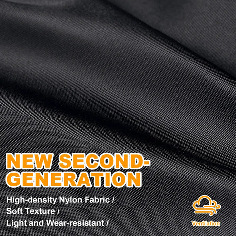 Adult Tricycle Cover Heavy Duty 600D Oxford Waterproof Fabric For Outdoor Storage Fits Three Wheel Electric Trike Protects From Dust Dirt Scratches Weatherproof All Weather Durable And Hard Wearing, black nylon fabric close-up