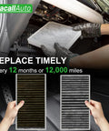 Installation of Cabin Air Filter Set For Mercedes ML GLE GLS GL Class 2012 To 2019 2 Pack Replacement Filters