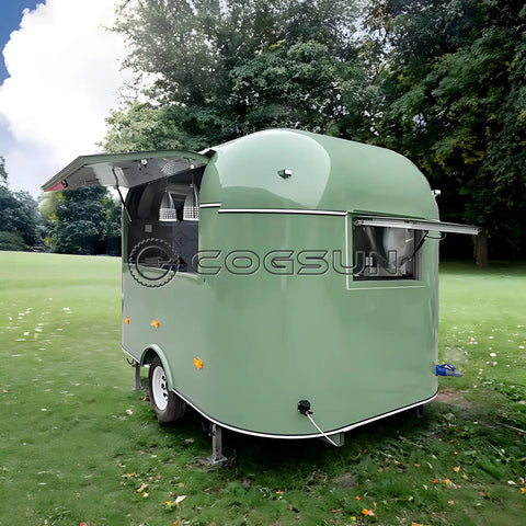 Ready To Rock 10ft Mobile Food Trailer Built On Galvanized Steel Frame With Sleek Mirror Exterior Perfect For Coffee Kiosks Snack Shacks Or Pop Up Catering Got Your Back Every Day with open serving window.