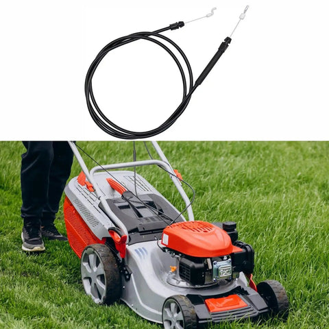 Heavy Duty Lawn Mower Clutch Cable Replacement 946-05105A mounted on Troy Bilt TB370 mower in grass.