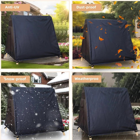 Waterproof Windproof 72 Inch A Frame Swing Cover protecting against UV, dust, snow, and rain on patio swing sets and stands.