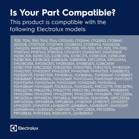 Compatibility list for 241778307 Gray Refrigerator Door Gasket Premium Replacement Seal with Electrolux models.