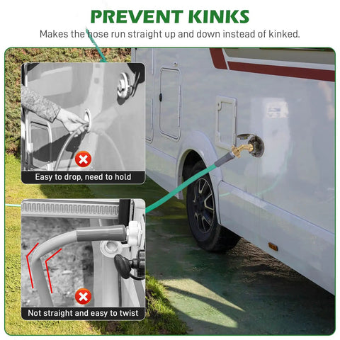 Brass 45 Degree Hose Elbow RV Fresh Water Fill Adapter Three Quarter Inch Connector No Kink Flow For Campers And RVers Easy Fill And Reliable Water Supply For Outdoor Adventures One Pack on RV water inlet