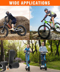 Cyclists and riders using Half Twist Ebike Throttle Right Handle With Waterproof Plug For MTB Conversion Kit outdoors