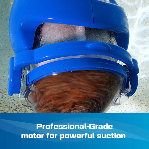 Close-up of Max CG Cordless Pool Vacuum For Commercial Grade Cleaning And Heavy Duty Power Handheld Rechargeable Swimming Pool Cleaner